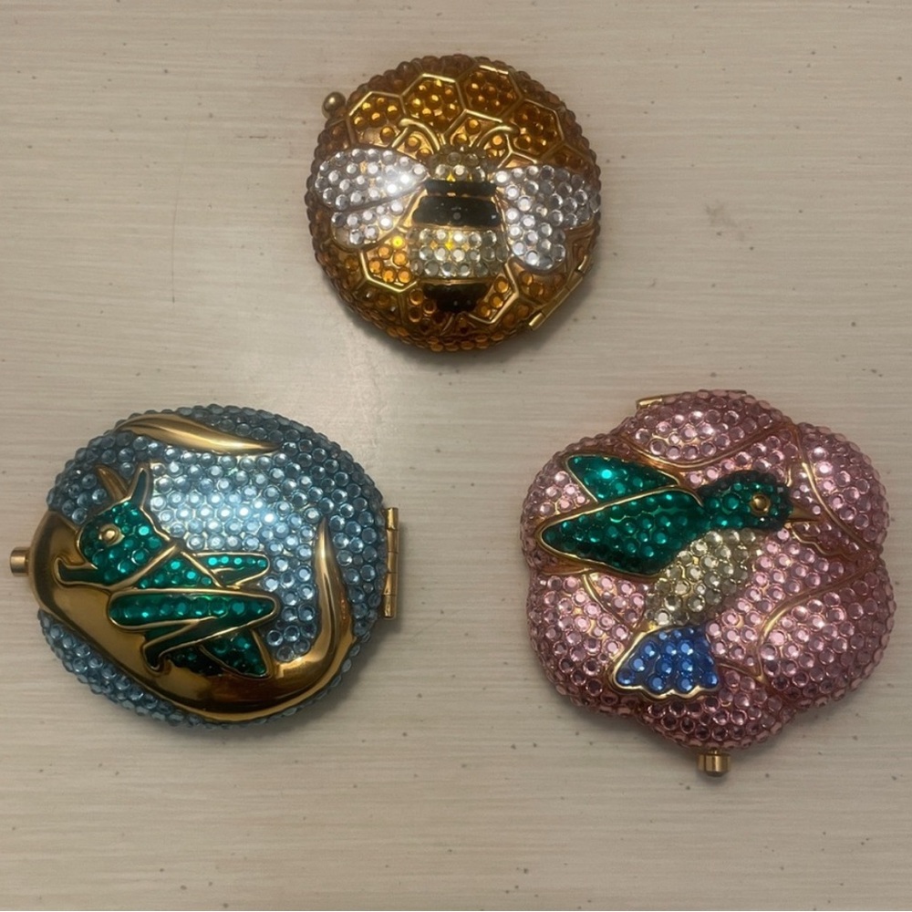 Estee Lauder Crystal Powder Compacts (set of 3)